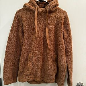 Abercrombie Brown Sherpa Hoodie